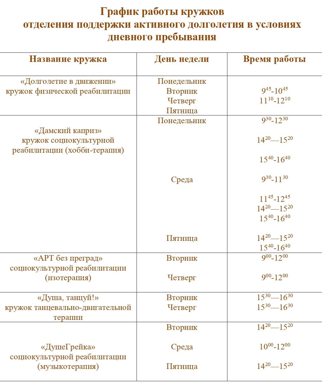 график кружков 2026